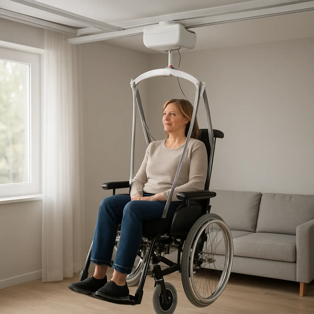 Podnośnik sufitowy dla niepełnosprawnych – zalety systemów montowanych pod sufitem